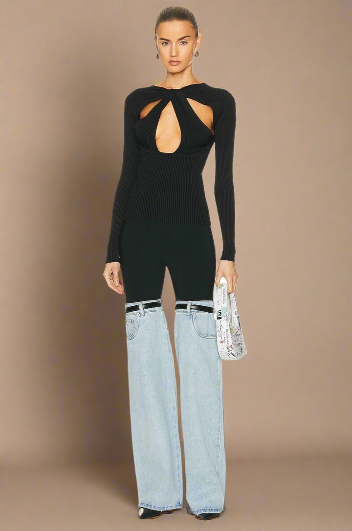 PATCHWORK JEANS HOSE - Terezia
