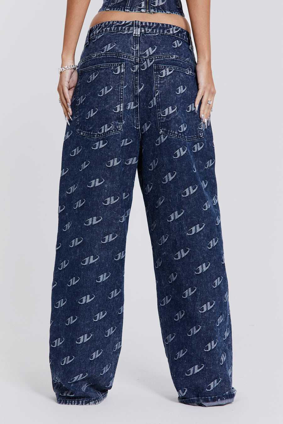 TUBE TOP MIT JEANS HOSE SET - Donna