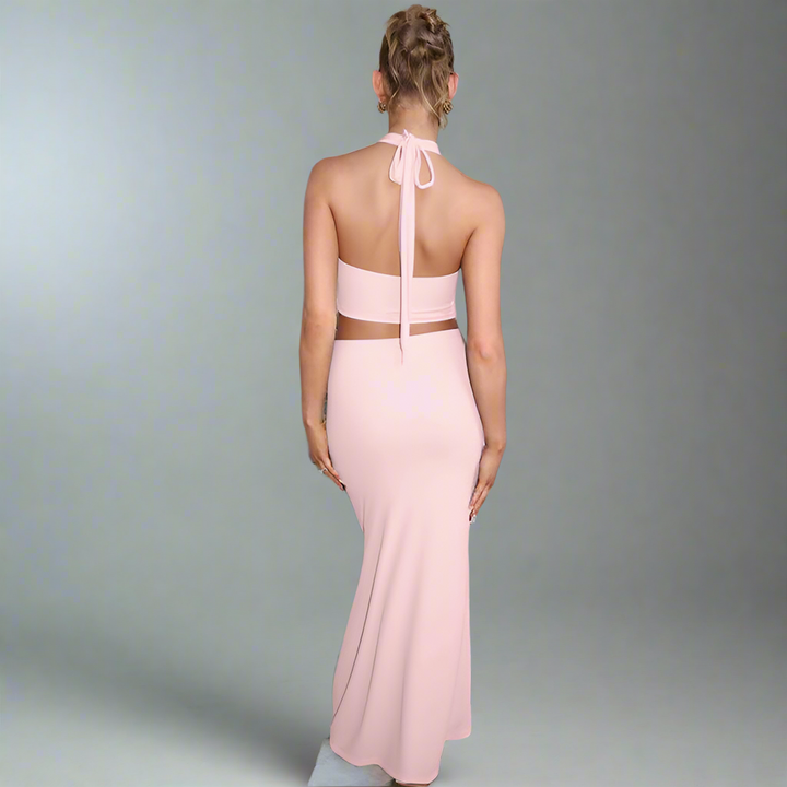 NECK HOLDER TOP MIT MAXI ROCK SET - Teodora