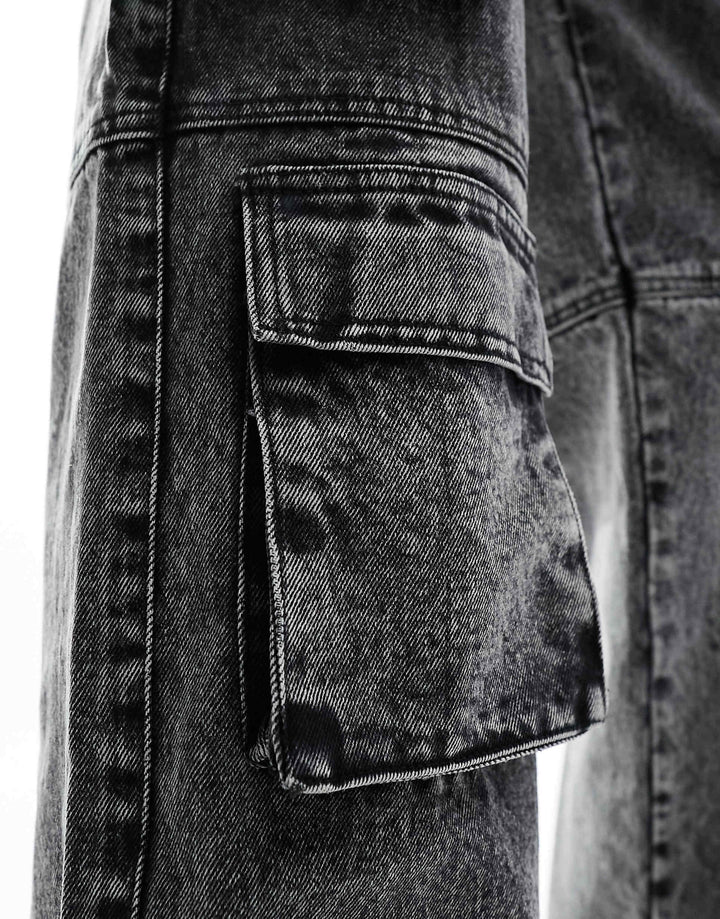 LOCKERE GRAU VERWASCHENE CARGO JEANS - Olivia