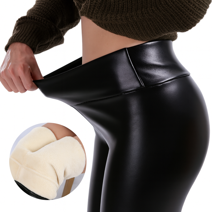 GEFÜTTERTE LEDER LEGGINGS - Georgina