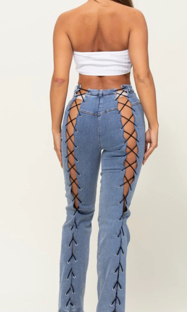 SCHNÜR JEANS - Layla