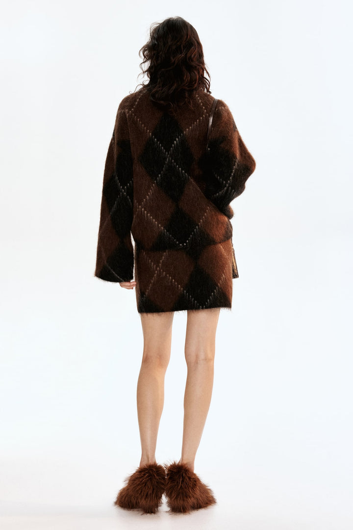 STRICK PULLOVER GEMUSTERT - Ivory